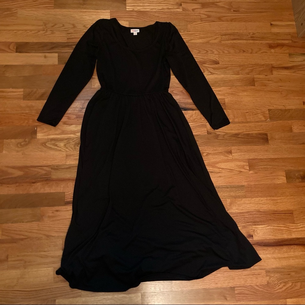 Solid Black Lularoe Ryane Dress Size XS